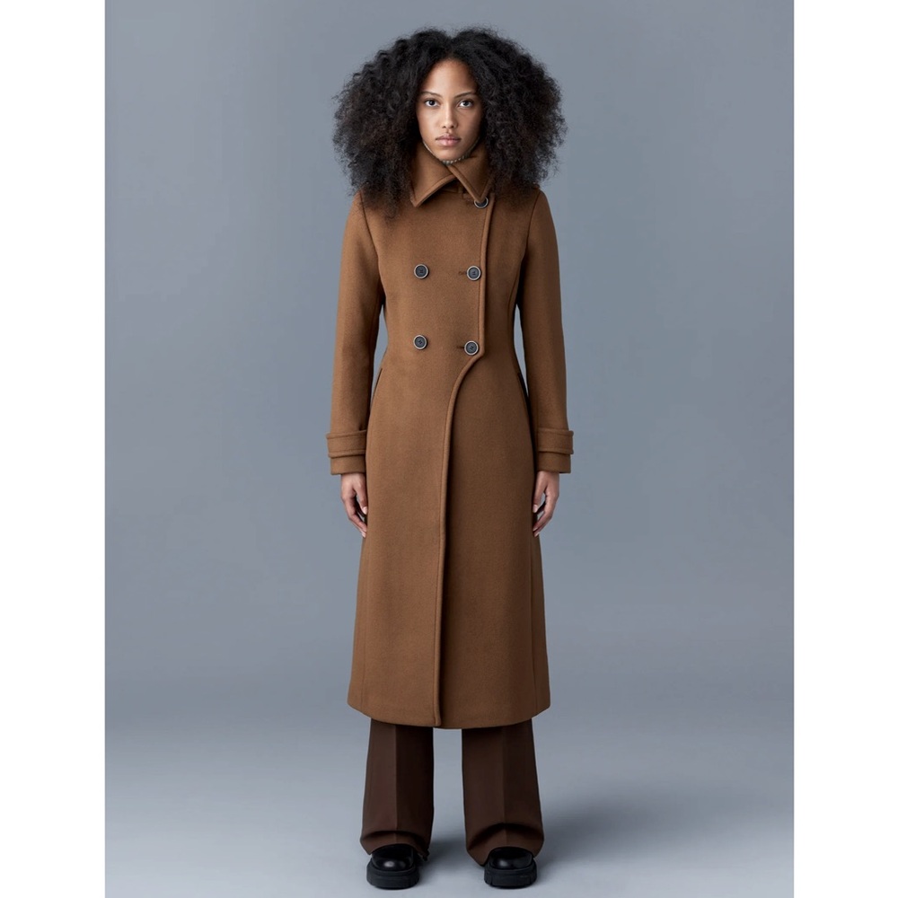 Mackage Brown Double-Breasted Coat